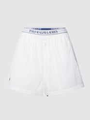 Pyjama-Shorts mit elastischem Logo-Bund von Polo Ralph Lauren Weiß - 21