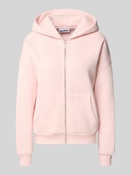 Bluza rozpinana o kroju relaxed fit z kapturem od REVIEW Fuksjowy - 22