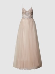 Abendkleid mit Zierperlen von Unique Beige - 30