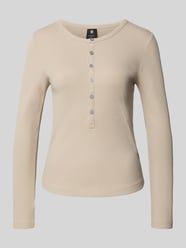 Slim Fit Longsleeve mit Rundhalsausschnitt und Knopfleiste von G-Star RAW - 3
