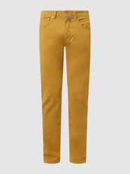 Tapered fit broek met stretch, model 'Lyon' - 'Futureflex' van Pierre Cardin Bruin - 41