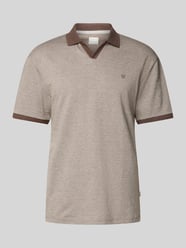 Poloshirt met labelstitching, model 'WILLAS' van Jack & Jones Premium Bruin - 37