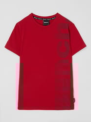 T-shirt z bawełny model ‘Blurred’ od Bench Czerwony - 2