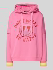 Oversized Hoodie mit Strasssteinbesatz und Motiv-Print von miss goodlife Pink - 48