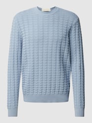 Strickpullover mit Strukturmuster Modell 'ON' von Emporio Armani Blau - 9