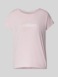 Loose Fit T-Shirt mit überschnittenen Schultern von s.Oliver RED LABEL Pink - 20
