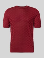 Strickshirt mit Struktur-Muster von Antony Morato Bordeaux - 42