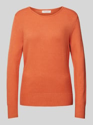 Gebreide pullover met ribboorden, model 'Aliv' van Christian Berg Woman Oranje - 4