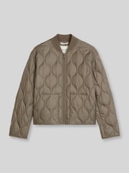 Relaxed Fit Bomberjacke mit gesteppter Struktur von Marc O'Polo Beige - 33