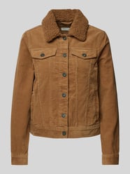 Corduroy jack met teddybont van Christian Berg Woman Bruin - 3