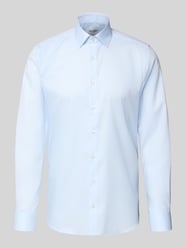 Slim Fit Business-Hemd mit Strukturmuster und Kentkragen von OLYMP Level 5 - 16