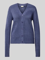 Strickjacke mit gerippten Abschlüssen Modell 'Rellis' von Fransa Blau - 3