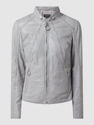 Lederjacke im Biker-Look  von Jilani Blau / Türkis - 12