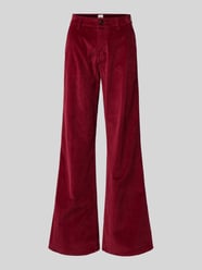 Flared corduroy broek met Franse steekzakken, model 'MAINE' van Brax Bordeaux - 27
