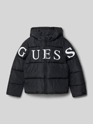 Steppjacke mit Label-Stitching von Guess Schwarz - 30