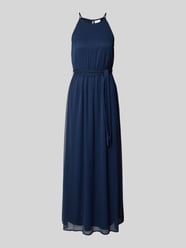 Maxikleid mit Bindegürtel Modell 'FALIA' von Vila Blau - 32