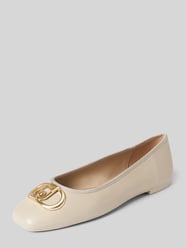 Ballerinas mit Label-Detail Modell 'DAFNE' von Liu Jo Beige - 4