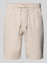 Szorty o kroju regular fit z fakturowanym wzorem model ‘LEO LIFE’ od Only & Sons - 44