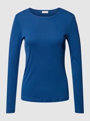 Shirt met lange mouwen en geribde ronde hals van s.Oliver RED LABEL Blauw / turquoise - 35