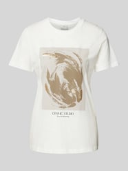 T-Shirt mit Statement-Print Modell 'polly' von Kaffe Weiß - 25