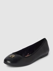 Ballerinas mit Label-Detail in metallic von Tommy Hilfiger Schwarz - 17