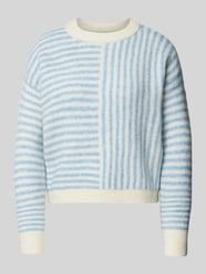 Regular Fit Strickpullover mit Streifenmuster Modell 'URANUS' von Vero Moda Blau - 16