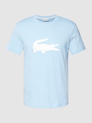 T-Shirt mit Rundhalsausschnitt von Lacoste Blau / Türkis - 12