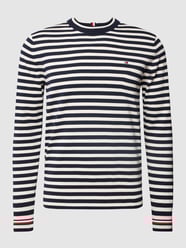 Gebreide pullover met labelstitching van Tommy Hilfiger Blauw / turquoise - 14