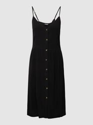 Knielanges Kleid aus Viskose-Mix mit V-Ausschnitt Modell 'VINSTY' von Pieces Schwarz - 26