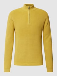 Gebreide pullover met geribde opstaande kraag, model 'CiFalko' van Cinque Geel - 29