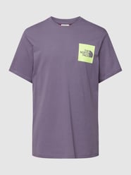 T-shirt met logoprint, model 'GRAVE' van The North Face Paars - 1