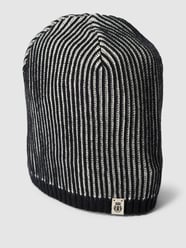 Czapka beanie z efektem prążkowania od Roeckl Czarny - 44