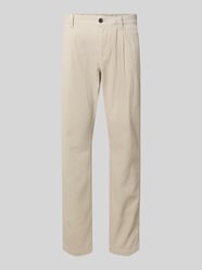 Tapered Fit Cordhose aus reiner Baumwolle Modell 'OSBY PLEATS' von Marc O'Polo Beige - 13