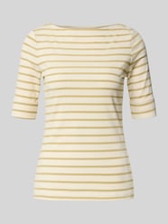 T-shirt z dekoltem w łódkę model ‘JUDY’ od Lauren Ralph Lauren - 40