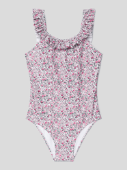 Badeanzug mit Animal-Print Modell 'KOGDANA' von Only Weiß - 5