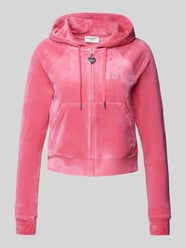 Sweatjacke mit Label-Strasssteinbesatz Modell 'MADISON' von Juicy Couture Pink - 6