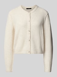 Strickjacke mit Rundhalsausschnitt und Knopfleiste von Oui - 4