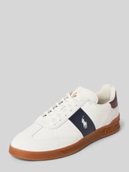 Sneakers van leer met logostitching, model 'AERA' van Polo Ralph Lauren - 10