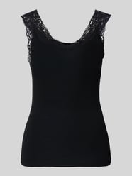 Top o kroju slim fit z mieszanki wiskozy model ‘BARBERA LACE’ od PIECES - 9