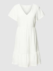 Knielanges Kleid mit Lochstickerei Modell 'SANDRA' von Only Weiß - 2