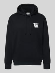 Bluza z kapturem z nadrukiem z logo i kieszenią kangurka od Wood Wood - 2