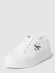 Sneakersy na platformie z detalami z logo od Calvin Klein Jeans Biały - 33