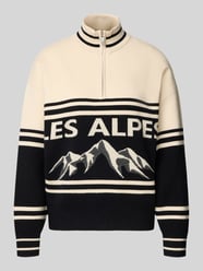 Gebreide pullover van viscosemix met opstaande kraag en ritssluiting van Jake*s Casual - 8