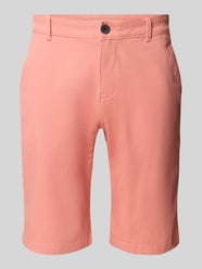 Slim fit korte chino van katoenmix van Tom Tailor Fuchsia - 39