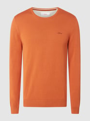 Strickpullover mit Label-Stitching von s.Oliver RED LABEL Orange - 43