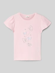 T-shirt o kroju regular fit z czystej bawełny od s.Oliver RED LABEL Fuksjowy - 10