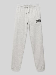 Spodnie dresowe o kroju regular fit z mieszanki bawełny z detalem z logo od Champion - 29