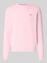 Gebreide pullover met geribde boorden van Fynch-Hatton Fuchsia - 13