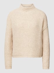 Strickpullover mit Stehkragen Modell 'SAFINEY' von HUGO Weiß - 35