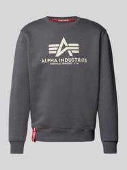 'BASIC SWEATER' mit Logo-Print  von Alpha Industries Grau - 11